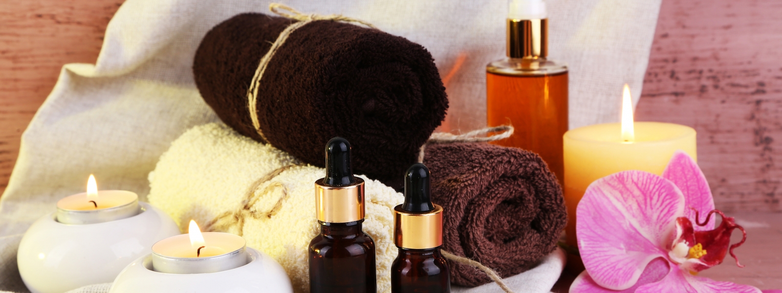 Composition with spa treatment on cloth background Composition with spa treatment on cloth background