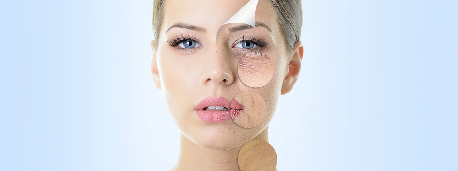 anti-aging concept, portrait of beautiful woman with problem and anti-aging concept, portrait of beautiful woman with problem and